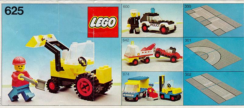 LEGO 625 Tractor Digger Instructions, Town - Classic