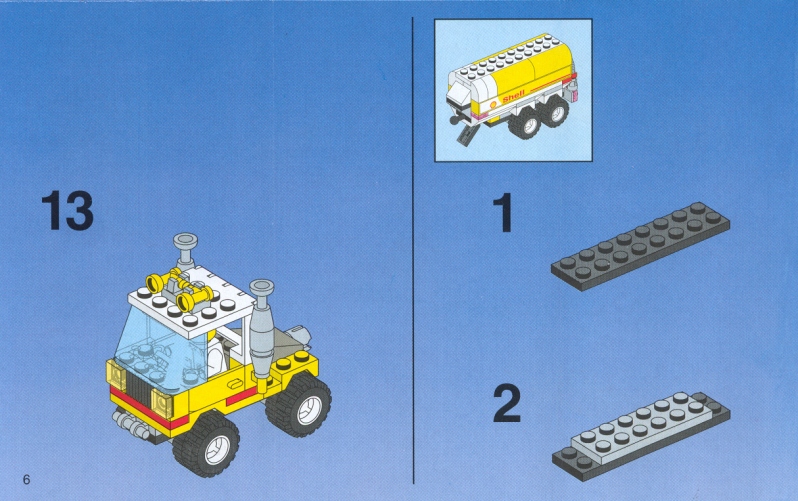 LEGO 1252 Shell Tanker Instructions Town Shell