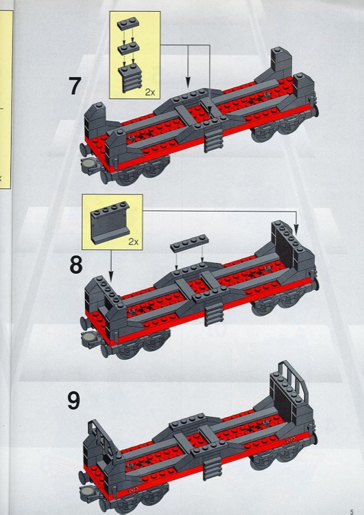 LEGO 4565 Freight and Crane Railway Instructions Trains 9V