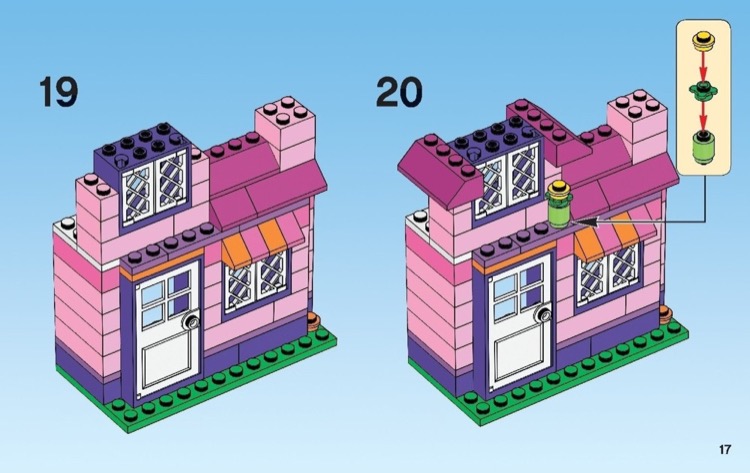 LEGO 4625 Pink Brick Box Instructions Bricks and More None