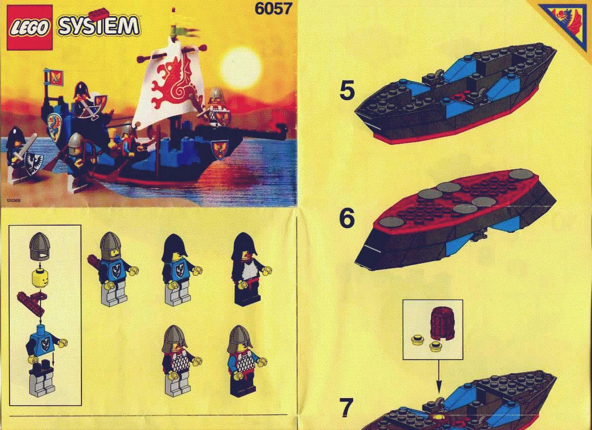 LEGO 6057 Sea Serpent Instructions, Castle - Black Knights