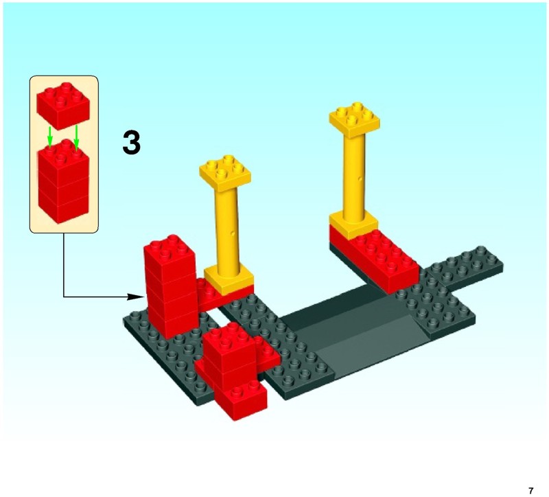 LEGO 6168 Fire Station Instructions Duplo Fire