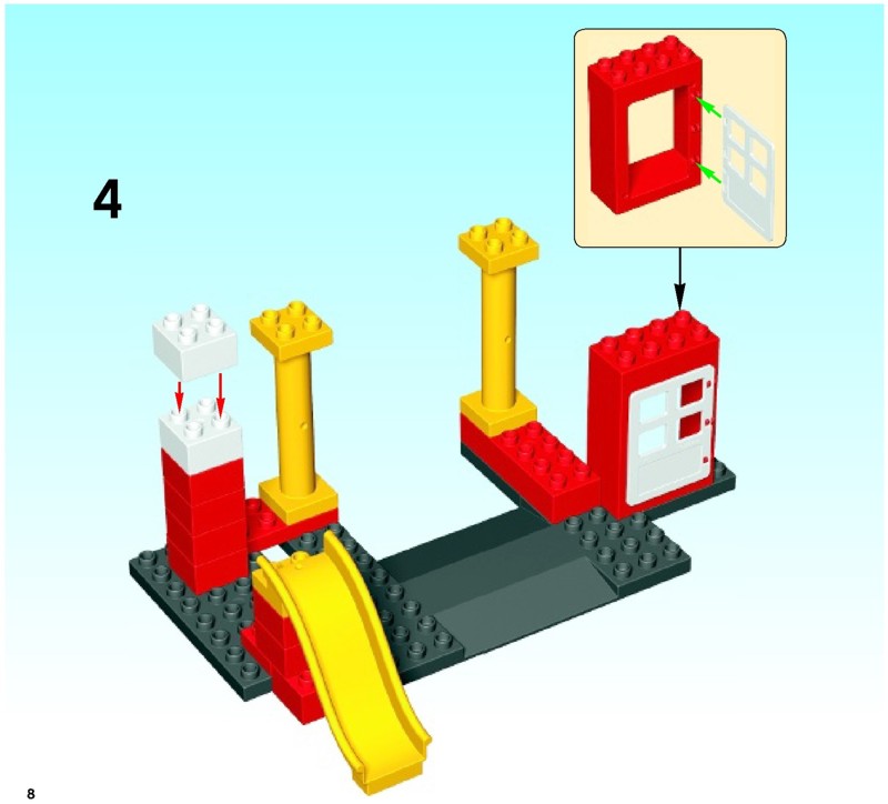 LEGO 6168 Fire Station Instructions Duplo Fire