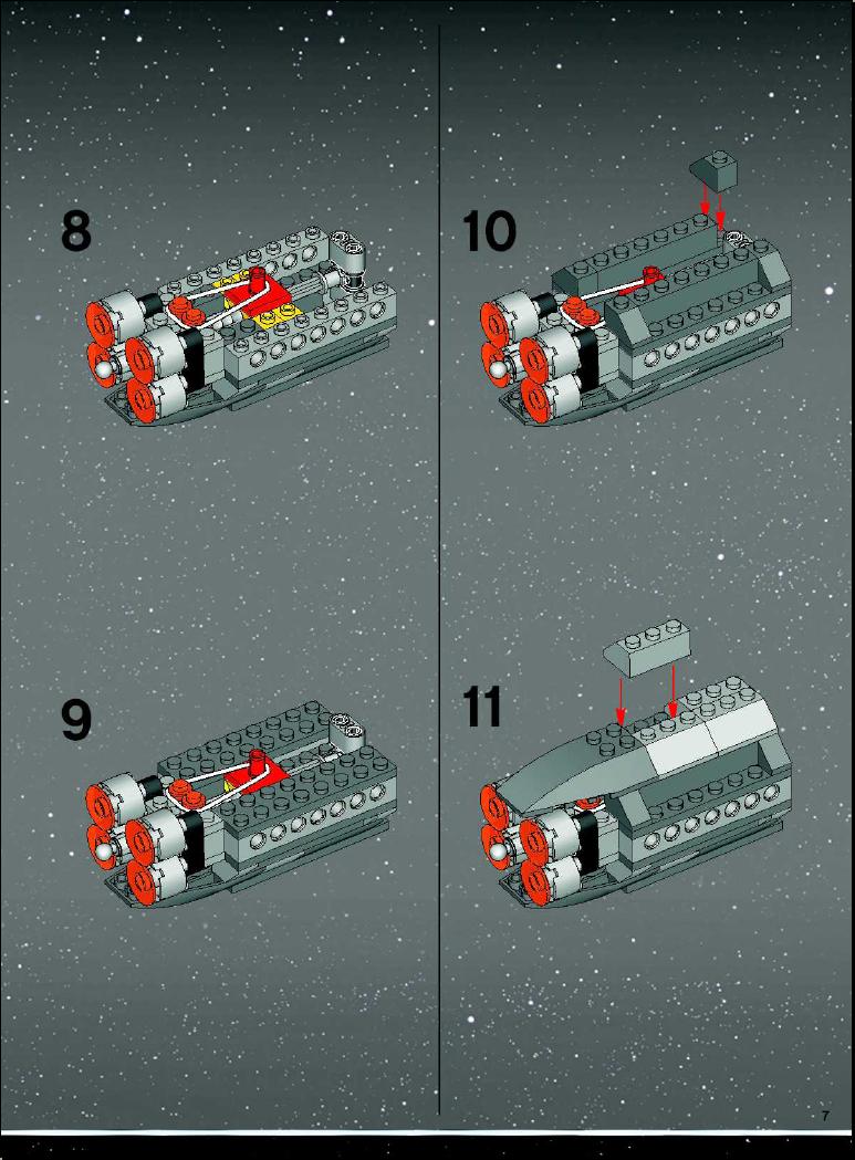 LEGO 6208 B wing Fighter Instructions Star Wars Episode VI