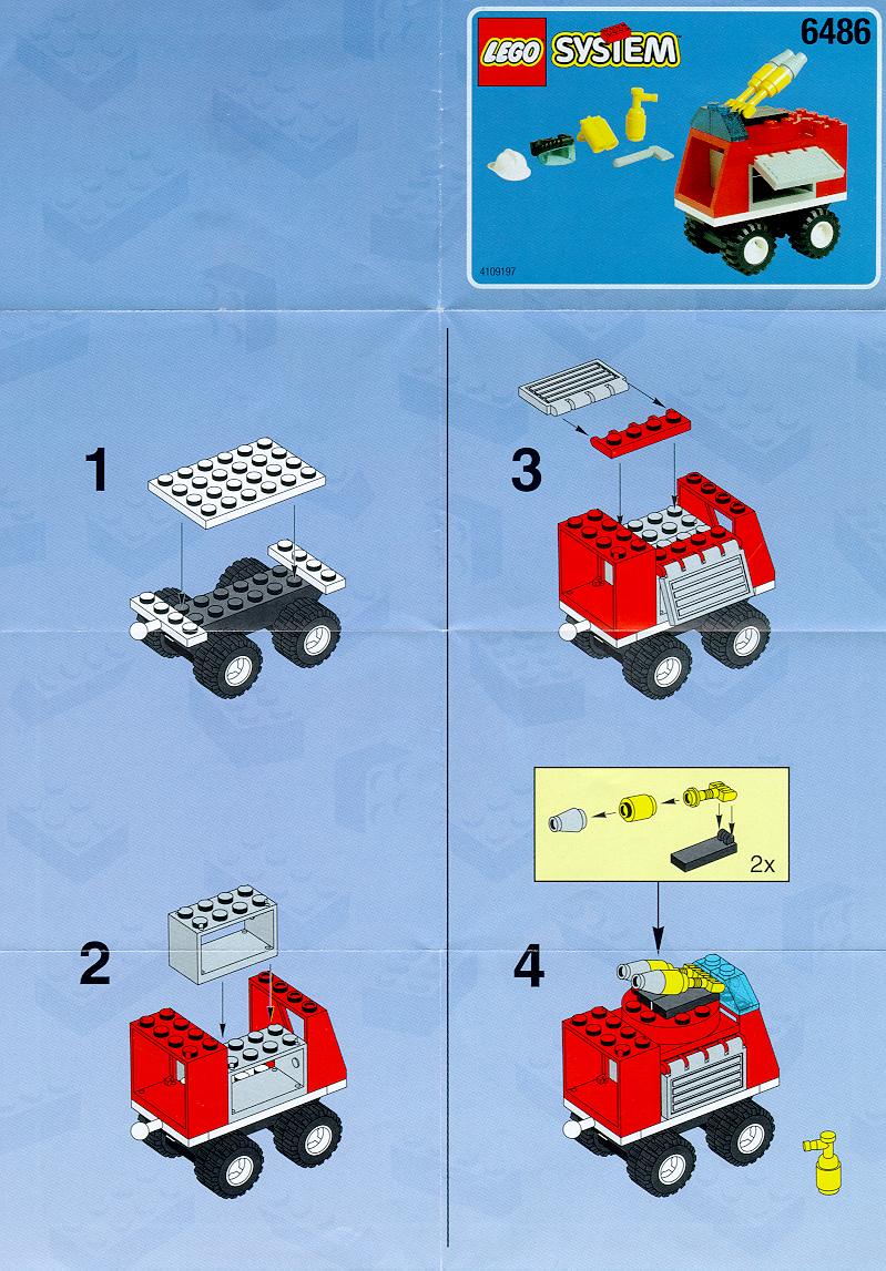 LEGO 6486 Fire Engine Instructions Town Fire