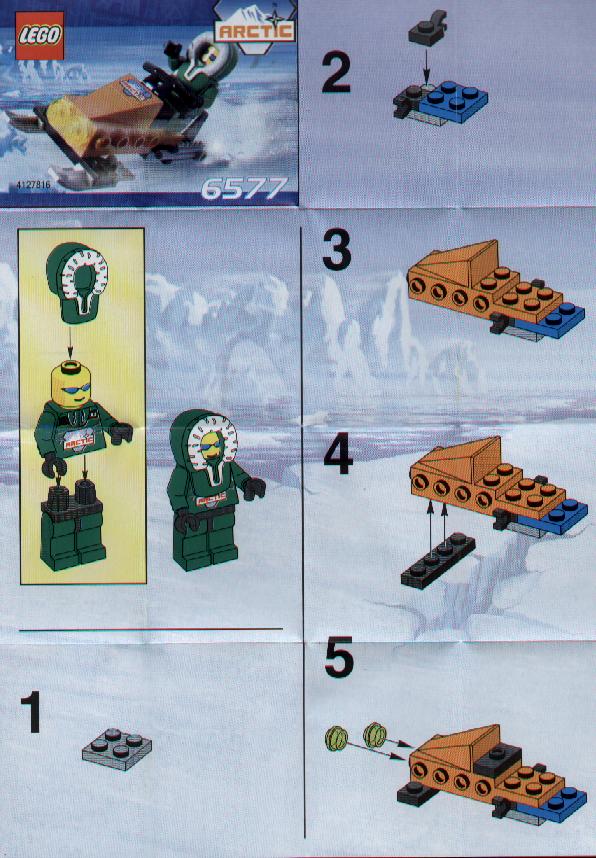 LEGO 6577 Snow Scooter Instructions Town Arctic