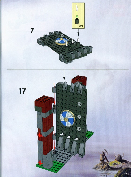 LEGO Instructions For Set 7019 Viking Fortress Against The Fafnir LEGO Instructions For Set 7019 Viking Fortress Against The Fafnir