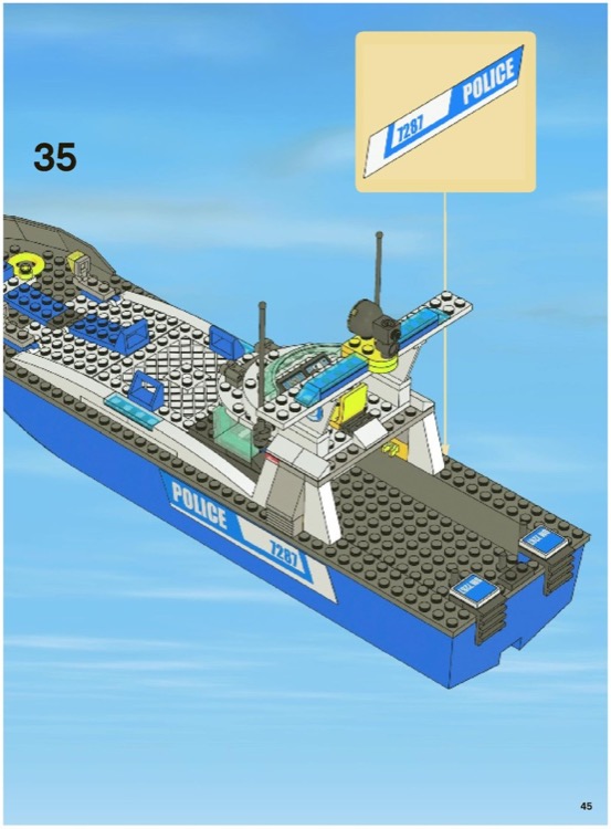 LEGO Instructions For Set 7287 Police Boat City Police