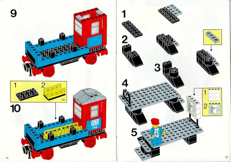 LEGO 7715 Push Along Passenger Steam Train Instructions Trains 4.5 12V