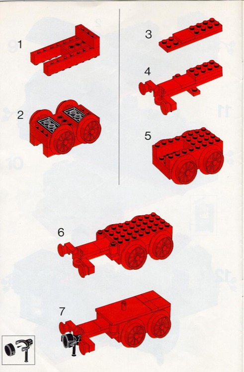 LEGO 7750 Steam Engine with Tender Instructions Trains 4.5 12V