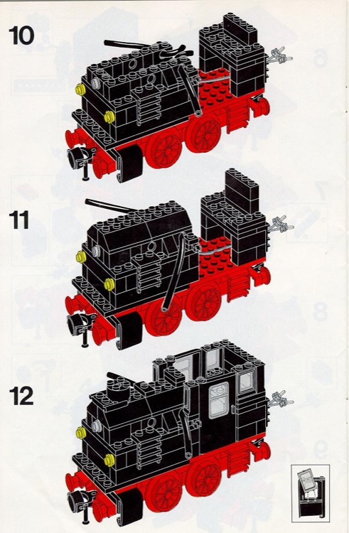 LEGO 7750 Steam Engine with Tender Instructions Trains 4.5 12V