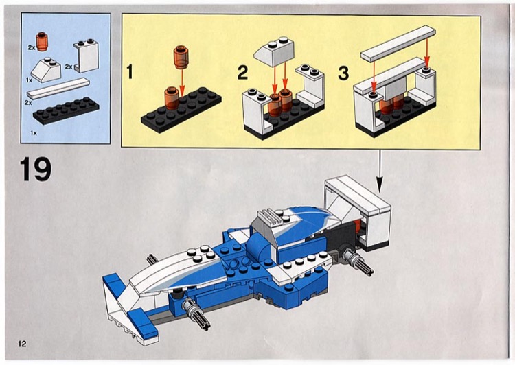 LEGO 8374 Williams F1 Team Racer Instructions Racers Williams F1