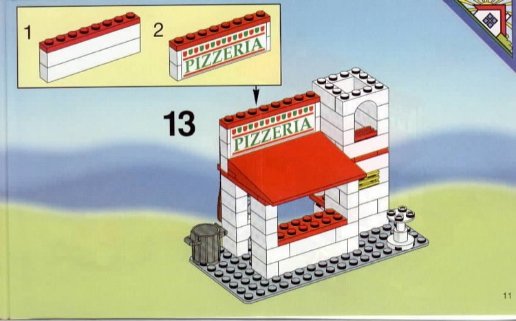 Lego pizza shop instructions sale