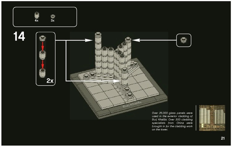 LEGO 21008 Burj Khalifa Instructions Architecture Landmark Series