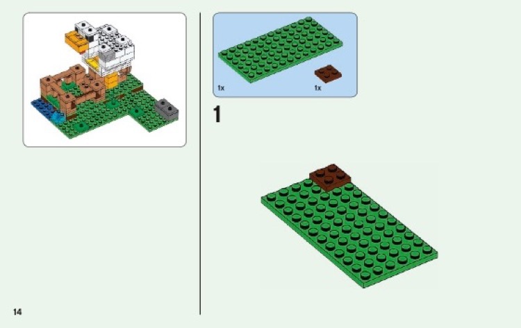 LEGO 21140 The Chicken Coop Instructions Minecraft Minifig scale