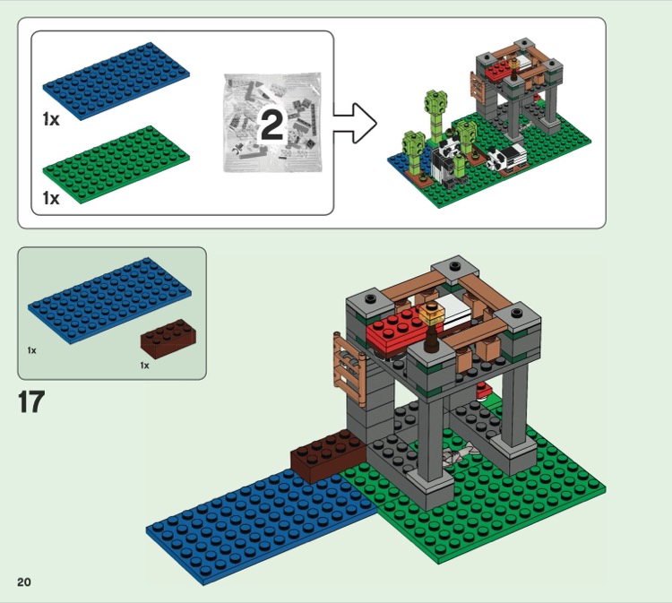 Lego minecraft 21158 instructions sale