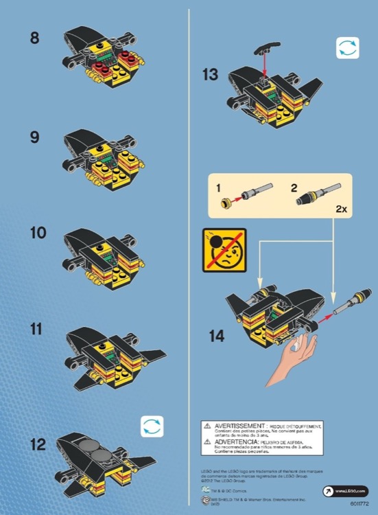 Lego batman plane instructions online