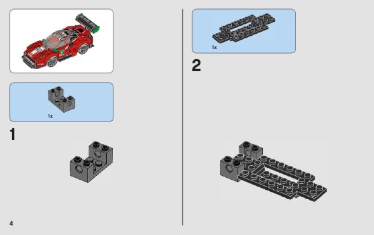 LEGO 75886 Ferrari 488 GT3 Scuderia Corsa Instructions Speed Champions Ferrari