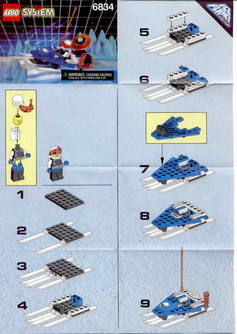 LEGO 6834 Celestial Sled Instructions, Space - Ice Planet 2002